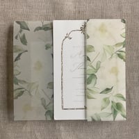 Image 4 of Rosalie floral ivory vellum wraps + envelope liners PACK of 10