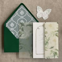 Image 5 of Rosalie floral ivory vellum wraps + envelope liners PACK of 10