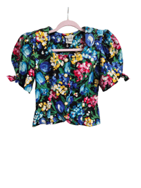 Image 1 of Leslie Fay Floral Print Button-Up