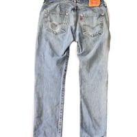 Image 3 of Men's 501 XX button fly jeans, Vintage 2016 ,SZ 32/32 OG straight leg , med. wash, 100% cotton 