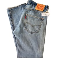 Image 1 of Men's 501 XX button fly jeans, Vintage 2016 ,SZ 32/32 OG straight leg , med. wash, 100% cotton 