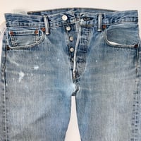 Image 9 of Men's 501 XX button fly jeans, Vintage 2016 ,SZ 32/32 OG straight leg , med. wash, 100% cotton 