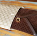 Image of Vtg Gucci "G" Square Brown Suede Clutch