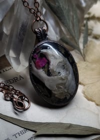 Image 3 of Rabbit Skull and Floral Pendant