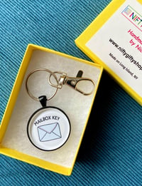Mailbox Key Keychain - Mail Key Ring - New Homeowner Gift - Hand Drawings