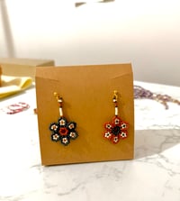 Flor Colgante, Persimmon, Earrings