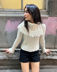 Image 2 of ITALIAN WOOL FRINGE KNIT
