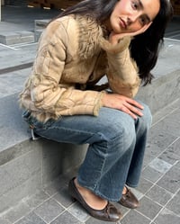 Image 9 of BEIGE PATCHWORK LEATHER JACKET