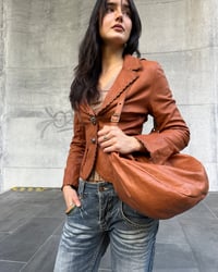 Image 5 of ITALIAN TAN LEATHER SHOULDER BAG
