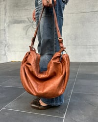 Image 3 of ITALIAN TAN LEATHER SHOULDER BAG