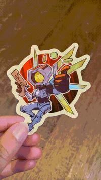 Image 2 of V1 ULTRAKILL Holo Sticker