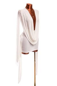 Image 3 of White Drape Dress 