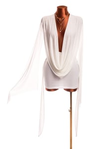Image 5 of White Drape Dress 