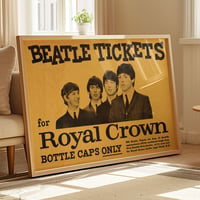 Image 1 of Beatles Tickets for Royal Crown — Vintage Promotional Poster