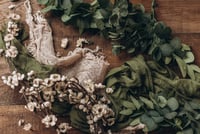 Image 7 of Eucalyptus and delicate white flowers set