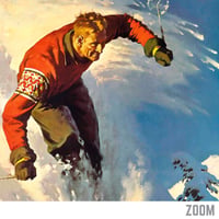 Image 3 of Vintage Switzerland Ski Poster