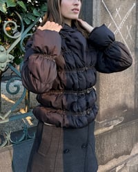Image 2 of LEATHER TRIM PUFFER JACKET