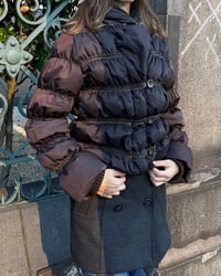 Image 3 of LEATHER TRIM PUFFER JACKET