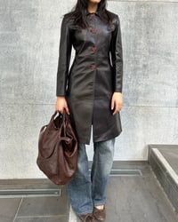 Image 1 of LONG SHEEPSKIN LEATHER COAT