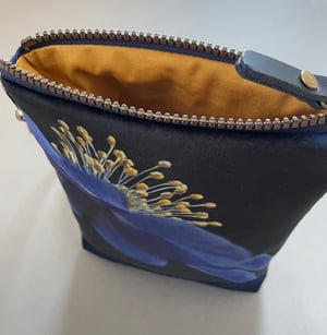 Image of Blue anemone, velvet crossbody bag