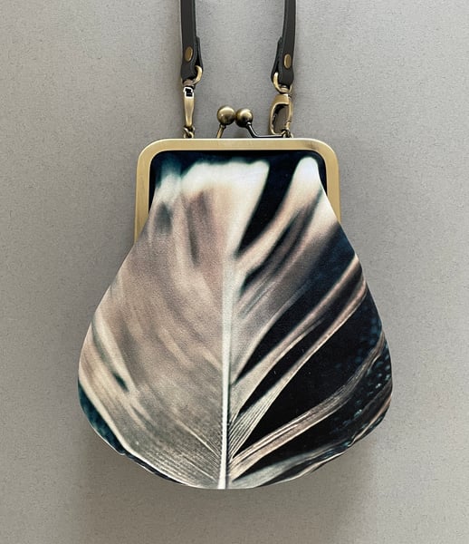 Image of Feather, crossbody velvet bag - fits phone