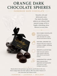 ORANGE DARK CHOCOLATE SPHERES   (approx 100g)