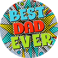 Image 4 of 👨‍👧‍👦 Happy Father’s Day 10-Inch 3D UV Printed Metal & Wood Door Sign Collection