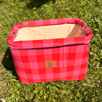 Image 3 of Sac Osiris à carreaux rouges et roses