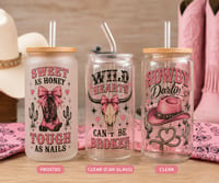 Image 2 of Cowgirl Coquette Glass Tumbler Collection
