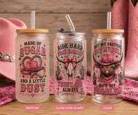 Image 5 of Cowgirl Coquette Glass Tumbler Collection
