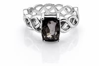 Image 4 of Woven Band Purple Grey Spinel Ring