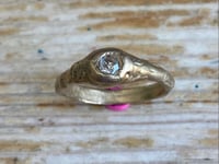 Image 1 of Brass ring with Cubic Zirconia 