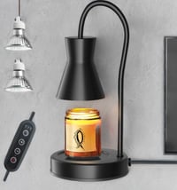 Image 1 of Black or Beige Adjustable Candle Lamp