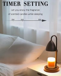 Image 4 of Black Dome Adjustable Candle Lamp