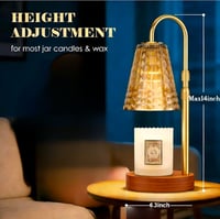 Image 3 of Elegant Golden Adjustable Candle Lamp