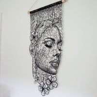 Image 2 of Floral Face Wall Hanging
