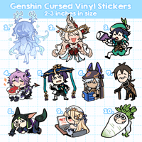 [PRE-ORDER] Genshin Cursed Vinyl Stickers