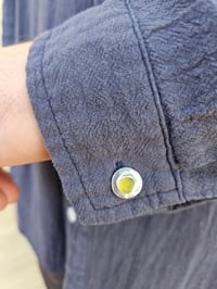 Image 2 of Limey green cornish Seaglass cufflinks - Custom order for Leon 