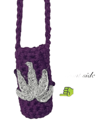 Image 1 of Lighter Holder w/ Strap - Silver on Purple
