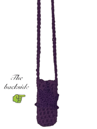 Image 4 of Lighter Holder w/ Strap - Silver on Purple
