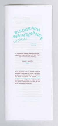 Mini Risograph Maintenance Tutorial