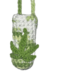 Image 1 of Lighter Holder w/Strap - Green on Marble