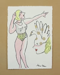 Monotype (original piece ) -circus yellow