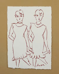 Monotype (original piece ) - twins brick red