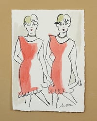 Copy of Monotype (original piece ) - twins red dress