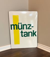 Image 1 of Vintage (ca. 1960s) German (Enamel) British Petroleum (BP) "Münztank" Advertising Sign