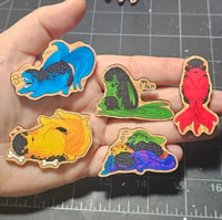 Lava Puppy Wooden Pin