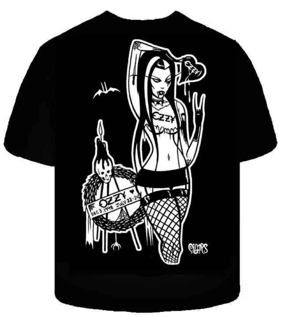 Image of OZZY TRIBUTE  - mens shirt - 2 left 