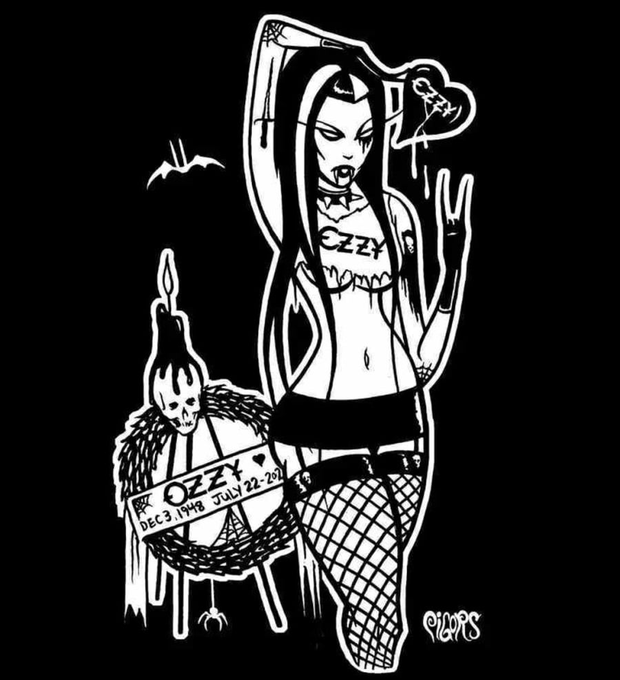 Image of OZZY TRIBUTE  - mens shirt - 2 left 