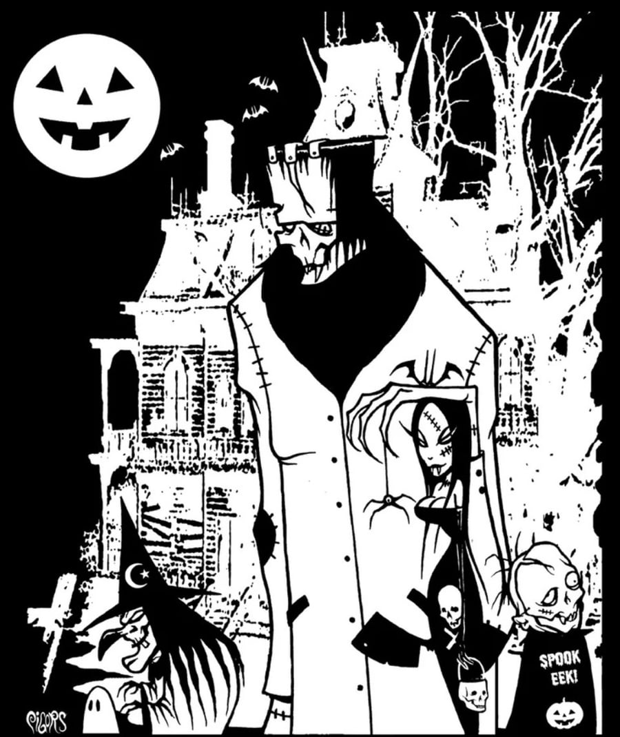 Image of Haunted house   - mens shirt - xlg last one 